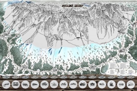 neuveden: Stírací mapa Vysoké Tatry - zimní edice