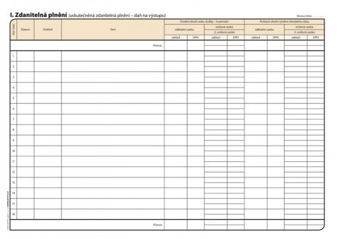 neuveden: Kniha evidence DPH, A4, 32 listů