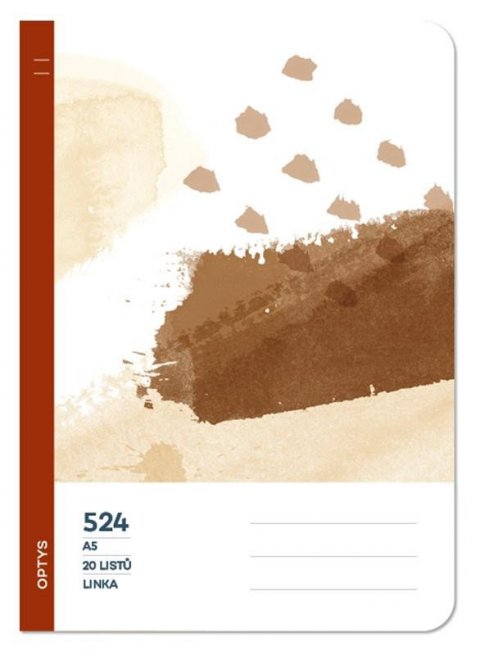 neuveden: Optys Školní sešit 524 bezdřevý linka - čokoláda