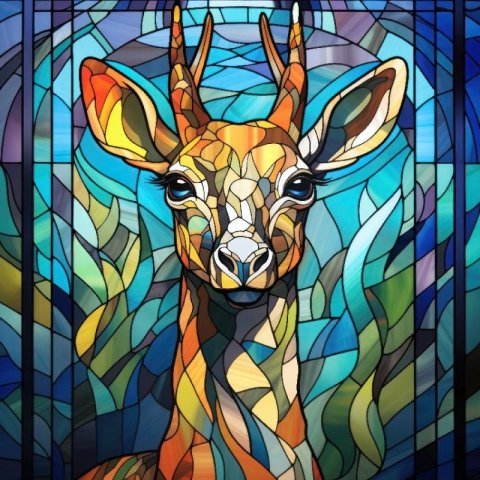 neuveden: Diamantové malování - Jelen 30 x 30 cm