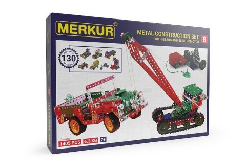 neuveden: Merkur 8 stavebnice 1405 dílů / 130 modelů