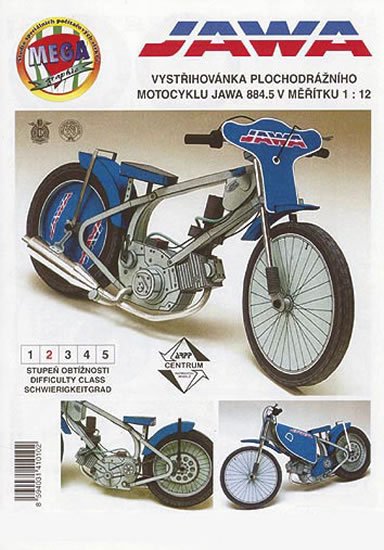 Čihák Miloš: Plochodrážní motocykl JAWA 884.5/ papírový model Čihák Miloš: Plochodrážní motocykl JAWA 884.5/ papírový model