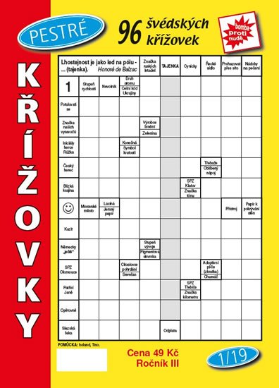 neuveden: Pestré křížovky 1/2019 neuveden: Pestré křížovky 1/2019