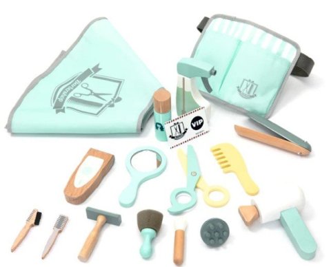 -: Dřevěná kadeřnická sada