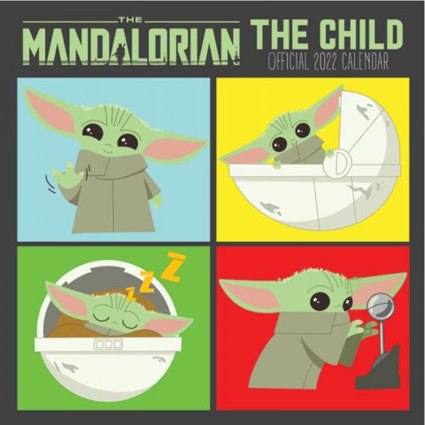 neuveden: Kalendář 2022 Star Wars Mandalorian/The Child - nástěnný