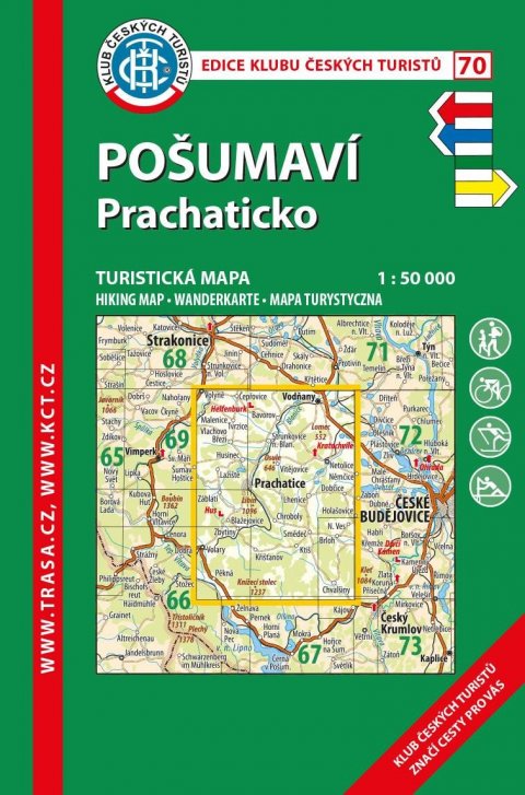 neuveden: KČT 70 Pošumaví - Prachaticko 1:50 000 / turistická mapa