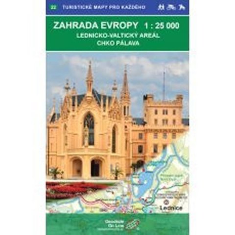 neuveden: Zahrada Evropy - Lednicko-valtický areál, CHKO Pálava 1:25 000 / 22 Turisti