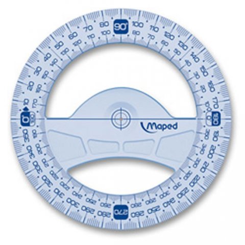 neuveden: Maped - Úhloměr Geometric 360° průměr 12 cm