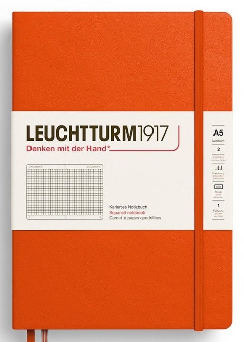 -: Zápisník Pumpkin Hardcover Medium (A5) čtverečkovaný