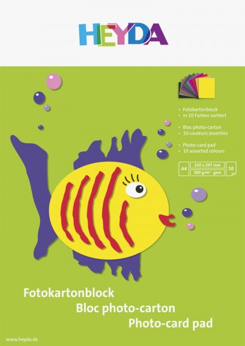 neuveden: HEYDA Blok fotokartonů 300 g A4 - ryba 10 listů