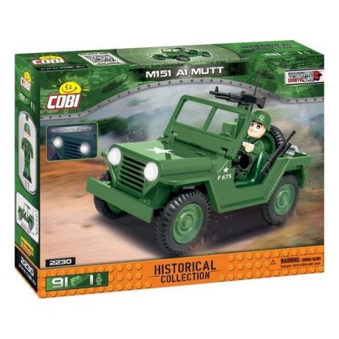 neuveden: Stavebnice COBI Vietnam War M151 A1 MUTT, 91 kostek, 1 f