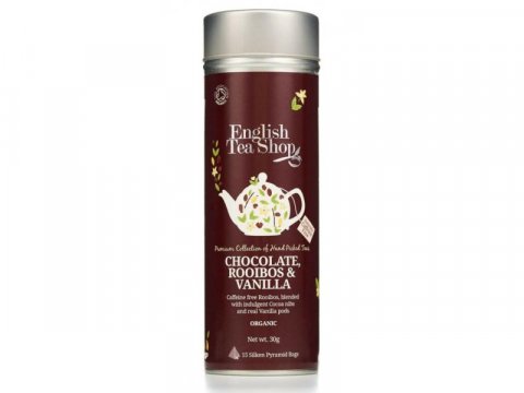 neuveden: English Tea Shop Čaj Čokoláda, rooibos a vanilka, v plechovce