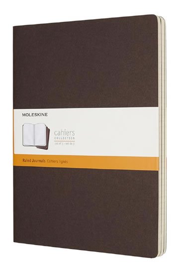 neuveden: Moleskine Sešity 3 ks hnědé XL, linkované neuveden: Moleskine Sešity 3 ks hnědé XL, linkované