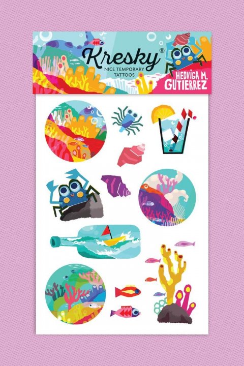 neuveden: Kresky dočasné tetování - Pod hladinou