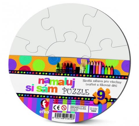 neuveden: Namaluj si sám puzzle: kruh neuveden: Namaluj si sám puzzle: kruh