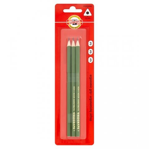 neuveden: Koh-i-noor tužka grafitová trojhranná č.3 /zelená set 3 ks neuveden: Koh-i-noor tužka grafitová trojhranná č.3 /zelená set 3 ks