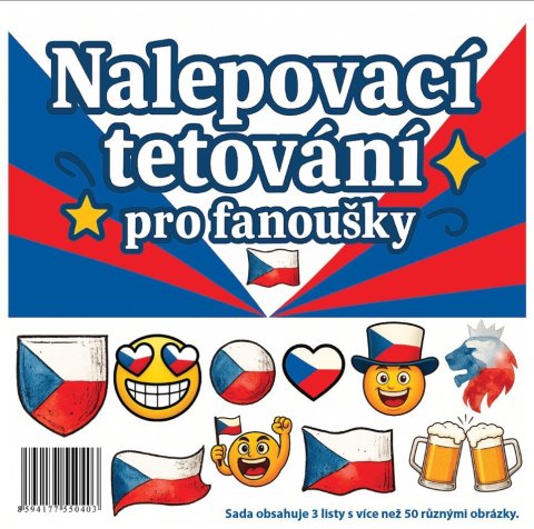 : Nalepovací tetování pro fanoušky