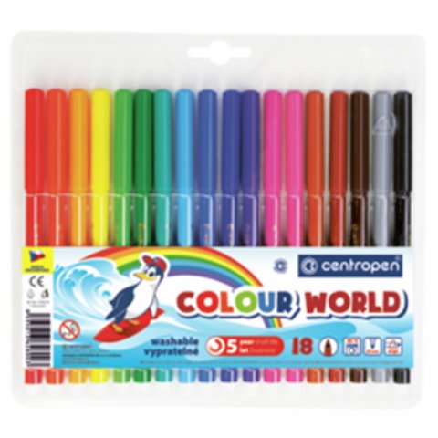 neuveden: Centropen Fixy COLOUR WORLD 7550 trojboké, sada 18 barev neuveden: Centropen Fixy COLOUR WORLD 7550 trojboké, sada 18 barev
