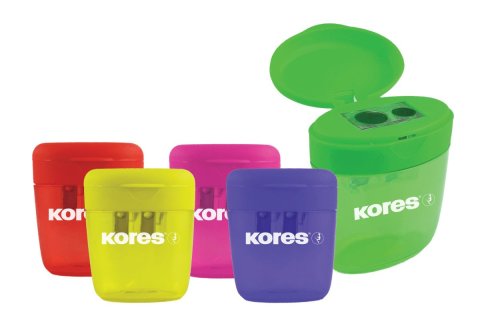 neuveden: Dvojité plastové ořezávátko Kores Deposito - mix barev