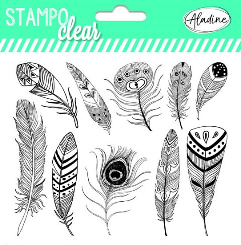 neuveden: Razítka Stampo Clear - peří