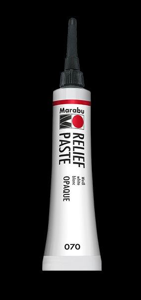 neuveden: Marabu reliéfní pasta na sklo a porcelán/bílá 20 ml
