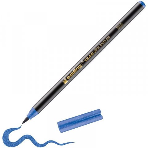 neuveden: Edding Štětcový popisovač 1340 - třpytivě modrý