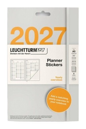 -: Plánovací samolepky 2027, Monthly Planner, Stickers Medium A5 Notebooks, an