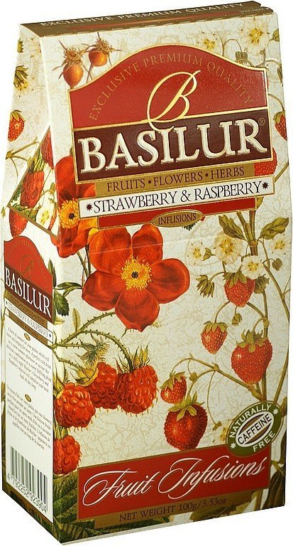 neuveden: BASILUR Fruit Strawberry  Raspberry papír 100g