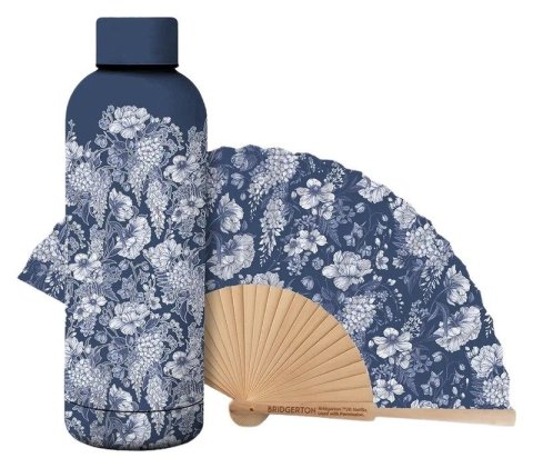 : Bridgerton Set - White Wisteria (láhev 500 ml, vějíř)