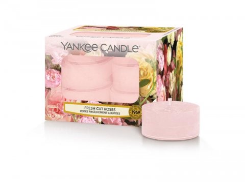 neuveden: YANKEE CANDLE Fresh Cut Roses svíčka 9,8g čajová 12ks