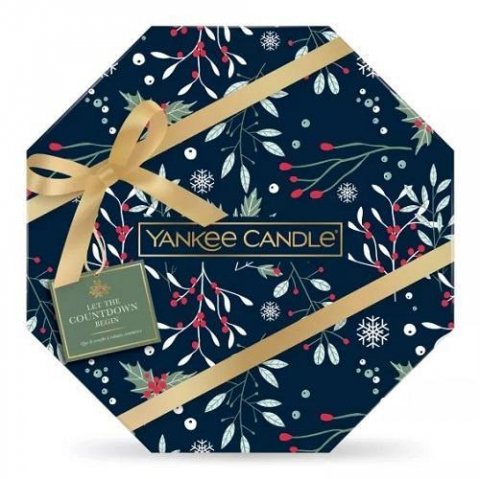 neuveden: YANKEE CANDLE Adventní věněc (svícen+24ks čajových svíček)