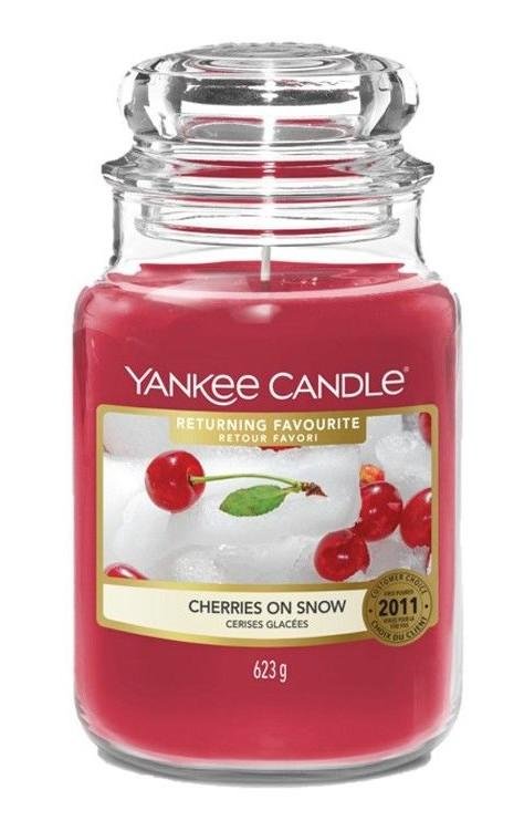 neuveden: YANKEE CANDLE Cherries on Snow svíčka 623g