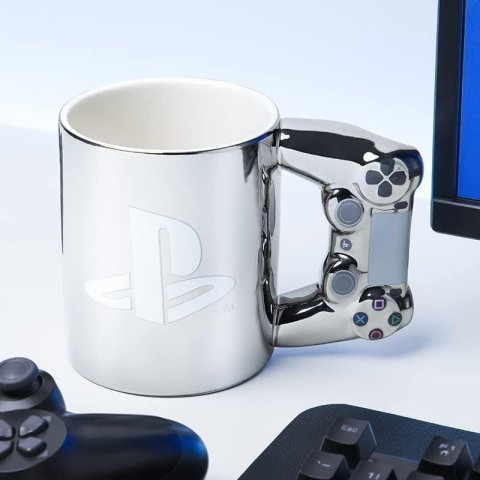 neuveden: Hrnek 3D Playstation PS4 stříbrný
