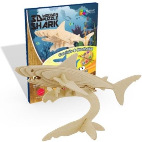 neuveden: NiXiM Dřevěné 3D puzzle/Žralok neuveden: NiXiM Dřevěné 3D puzzle/Žralok