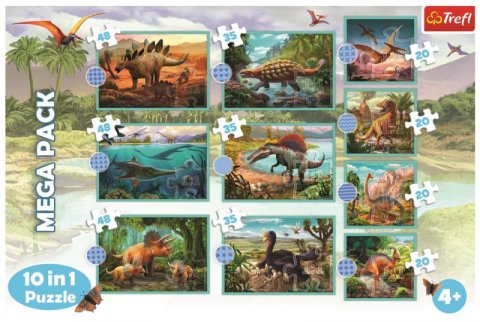 neuveden: Puzzle Dinosauři MEGA PACK 10v1