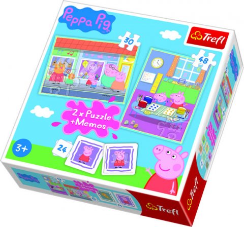 neuveden: Trefl Puzzle Peppa Pig / 30+48 dílků+pexeso