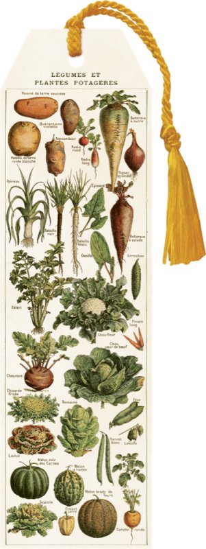 -: Knižní záložka Vegetables