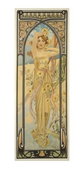 neuveden: Pohled Alfons Mucha – Brightness, dlouhý
