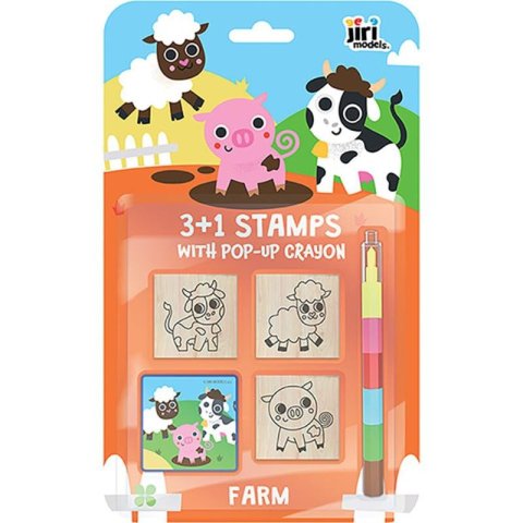 neuveden: Razítka 3+1 s voskovkou Farma