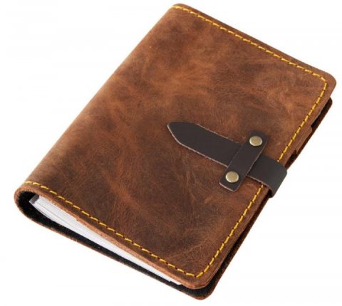 neuveden: Kožený diář A6 Pull Up - hnědý