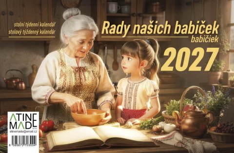 : Kalendář 2027 Rady našich babiček, stolní, týdenní, 14 x 21,4 cm