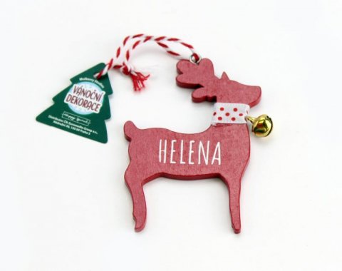 neuveden: Vánoční dekorace červený sob HELENA neuveden: Vánoční dekorace červený sob HELENA