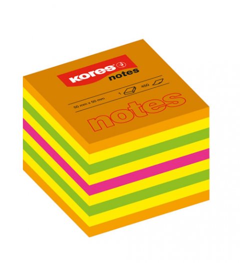 neuveden: Kores Neonové bločky CUBO Summer 400 lístků 50x50mm, mix barev neuveden: Kores Neonové bločky CUBO Summer 400 lístků 50x50mm, mix barev