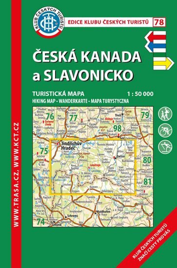 neuveden: KČT 78 Česká Kanada a Slavonicko 1:50 000/turistická mapa