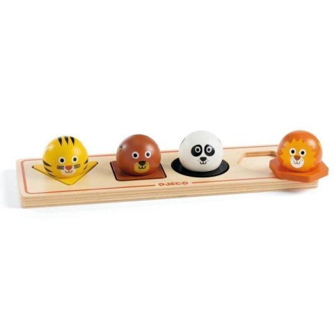 neuveden: DJECO Dřevěné puzzle Ball´n´Co