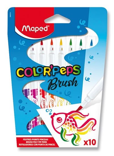 neuveden: Maped - Fixy Color´Peps Brush 10 barev neuveden: Maped - Fixy Color´Peps Brush 10 barev