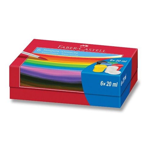 neuveden: Temperové barvy Faber-Castell Tempera - 6 barev