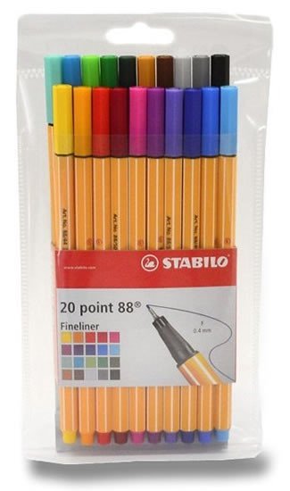 neuveden: Popisovač STABILO point liner 88 sada 20 ks