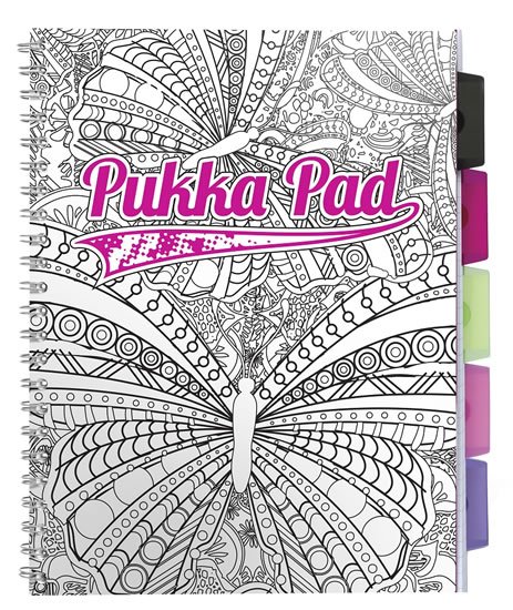 neuveden: Pukka Pad Blok spirálový PER A4 s designem pro vybarvení