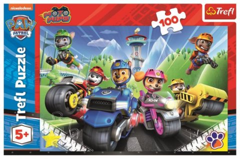 neuveden: Puzzle Tlapková patrola - Na motorkách 100 dílků